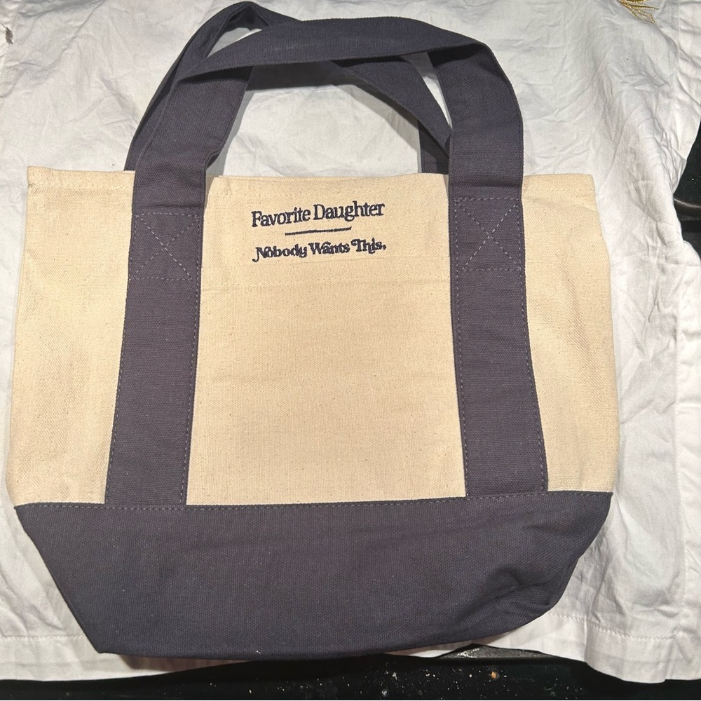 Favorite Daughter embroidered Canvas Tote Bag